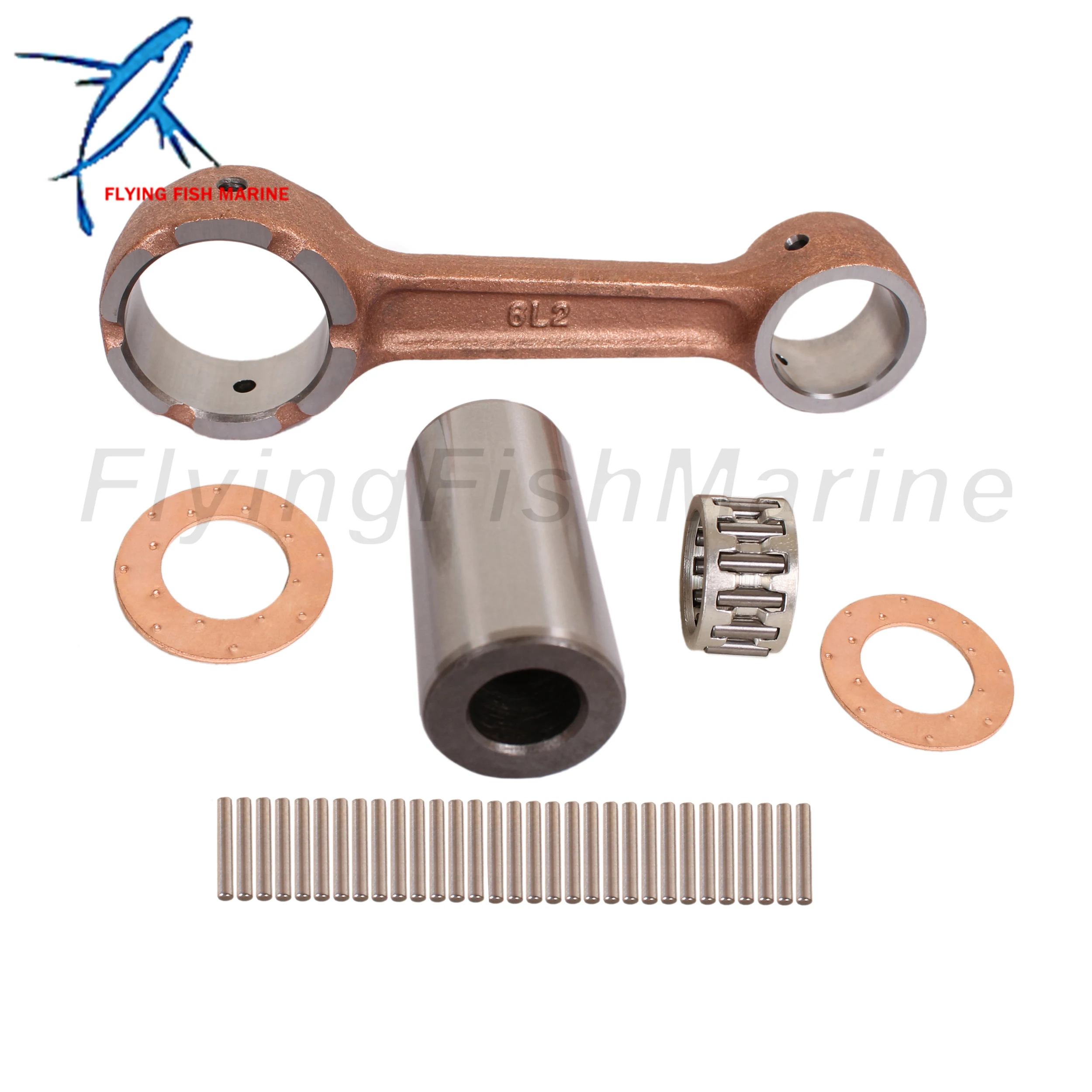 

Boat Engine 6L2-11650-00 6L2-11651-00 Crankshaft Connecting Rod Con Kits for Yamaha Outboard Motor 20HP 25HP 20D 25N