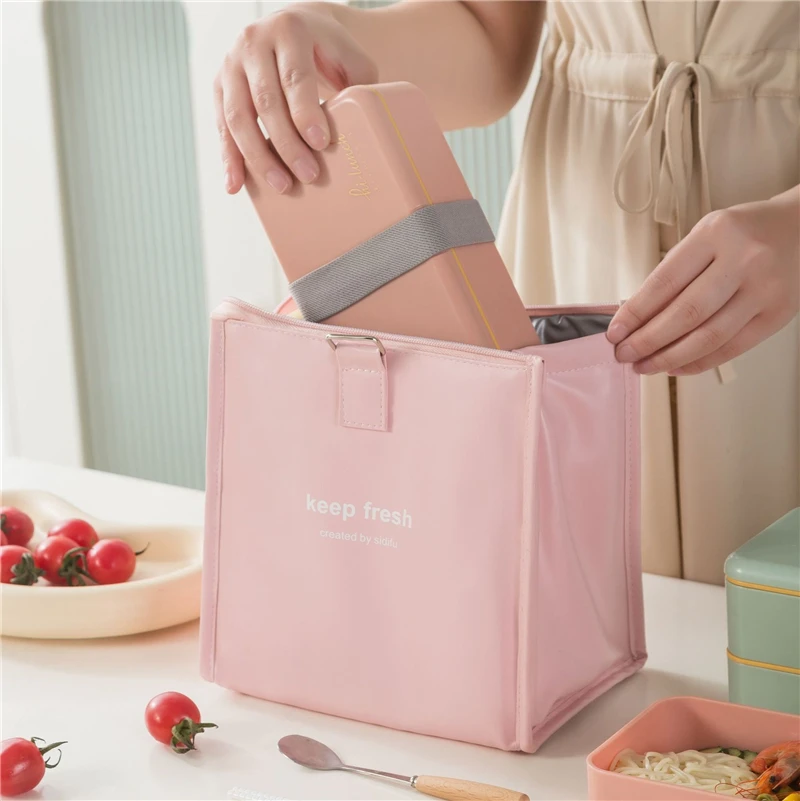 Insulated Large Capacity Thermal Bag for Lunch Box Dinner Container Portable Fridge Cooler Ice Pack Picnic  Food Storage Handbag