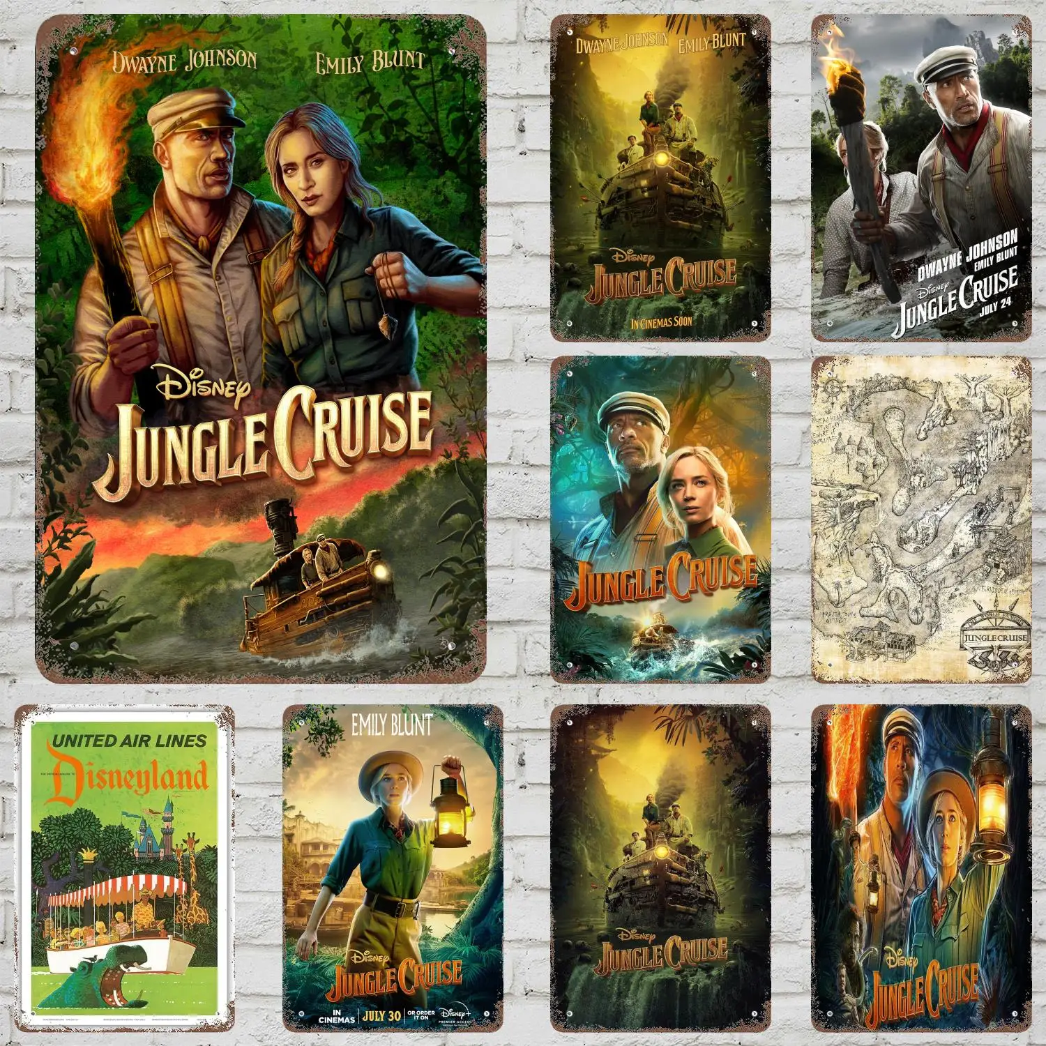 

MINISO Jungle Cruise Retro Vintage Tin Sign Poster Decorative Plaque Metal Plate Wall Decor