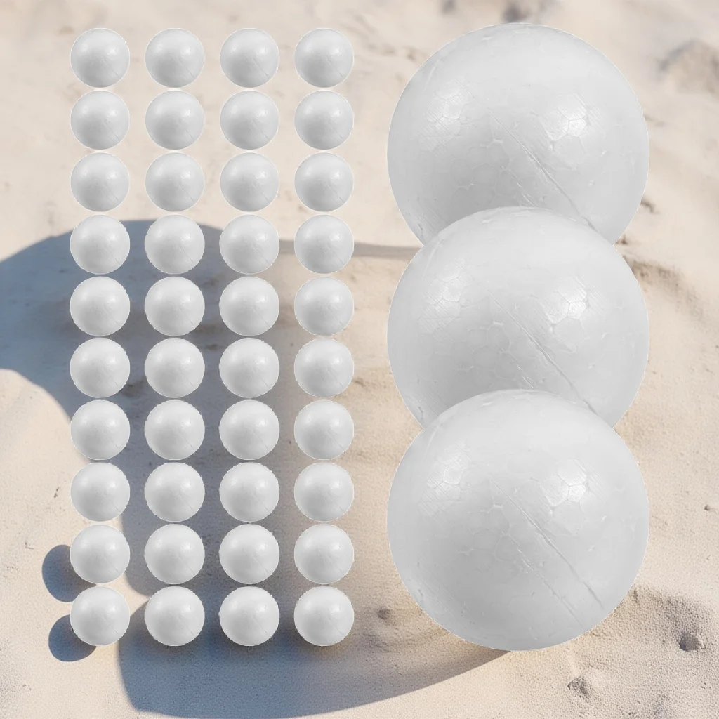 

100Pcs Polystyrene Solid White Balls 3Cm Round for DIY Craft Wedding Christmas Party Decorations Polystyrene Balls