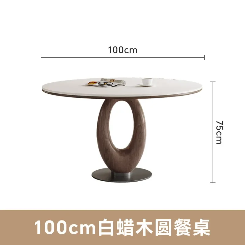 

Скандинавский средневековый ореховый круглый обеденный стол из твердой древесины, небольшой бытовой обеденный стол