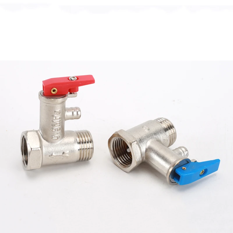 Valvola di sicurezza 3/4 "1/2" per scaldabagno con interruttore maschio femmina giunto in rame raccordo unidirezionale valvola di ritegno limitatrice di pressione