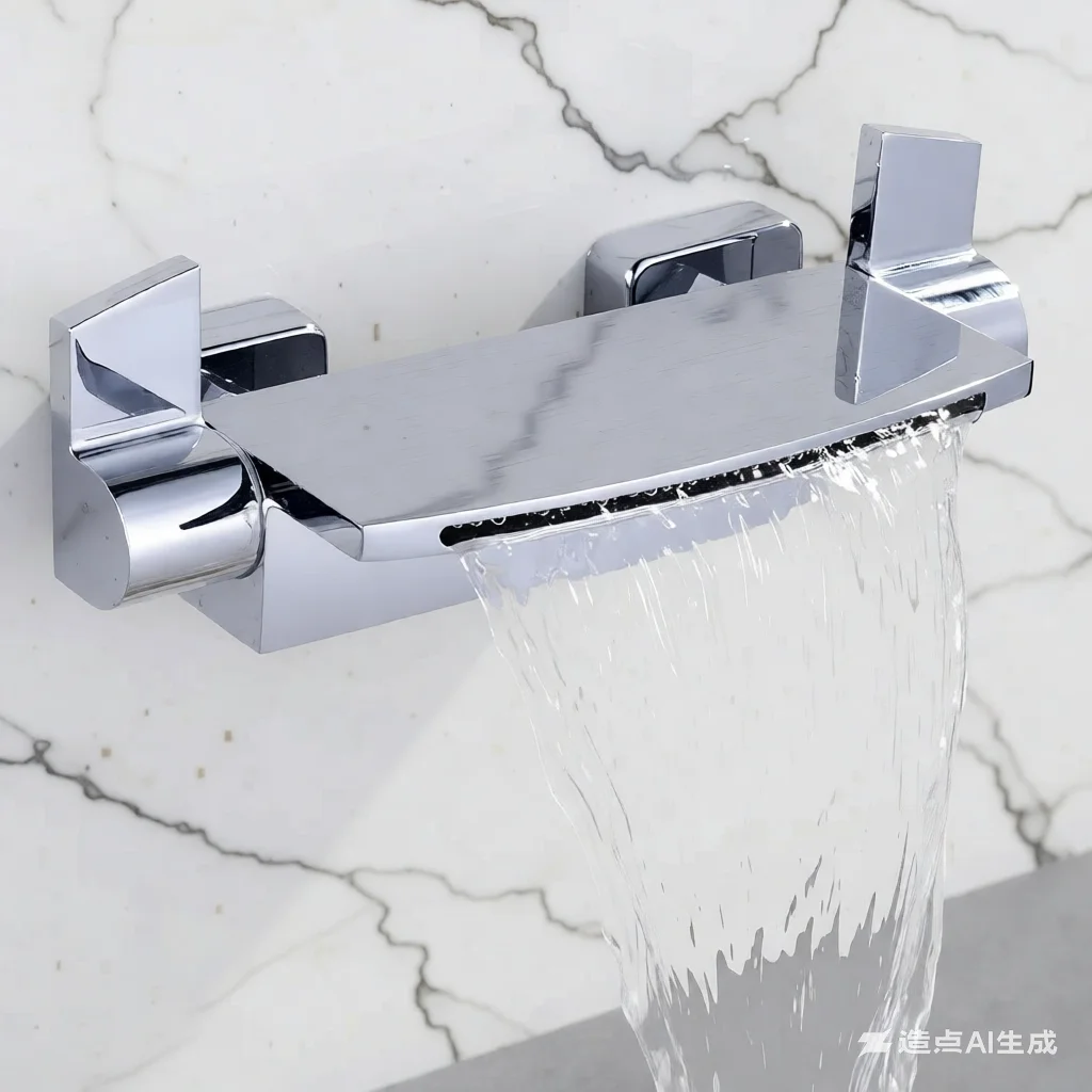 

Bathtub bathroom faucet, hot and cold shower set, bathroom bathing all-copper waterfall faucet