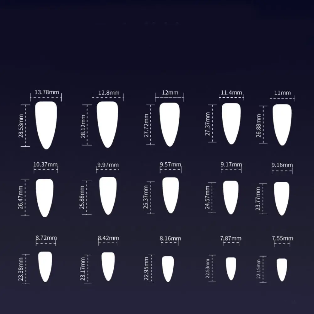 24 قطعة مانيكير طويل اللوز الأظافر كاذبة راقصة الباليه لطيف الكرز اضغط على الأظافر انفصال هالوين الخفافيش الفرنسية مسمار نصائح DIY بها بنفسك #6