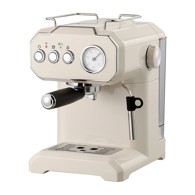 Antique Plastic Housing Espresso Coffee Maker With Temperature Display Household Portable Automatic 1.5L Coffee Machine