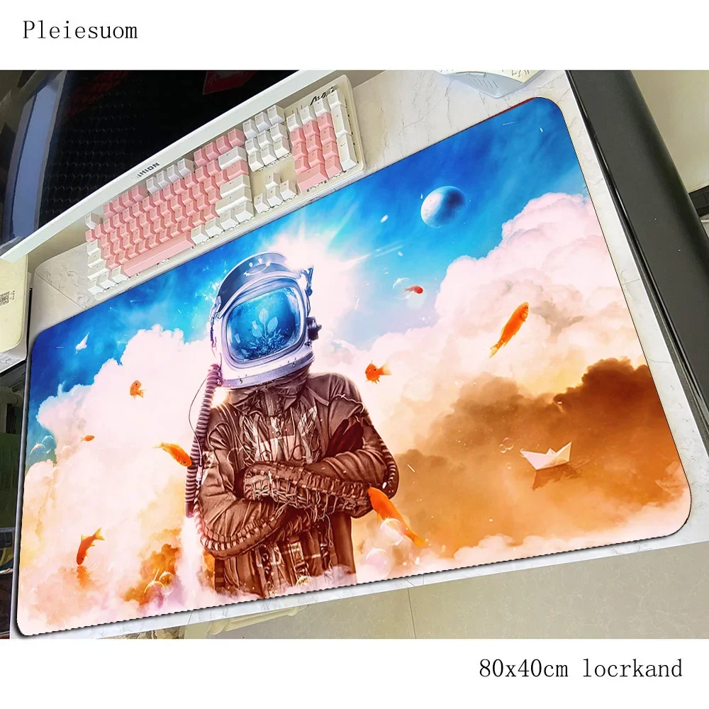 الخيال العلمي رائد الفضاء ماوس ألعاب عيد ميلاد 800x400 مللي متر لوحة ماوس الألعاب الاستبداد دفتر ملحقات الكمبيوتر بادماوس مريح حصيرة