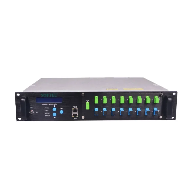 8 ports each output 22dB 	 edfa 1550nm optical amplifier with low noise figure