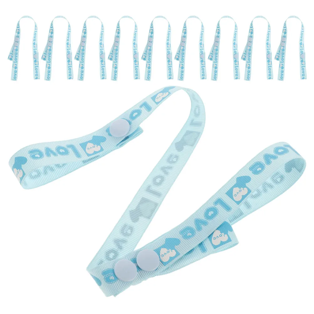 

10 Pcs Baby Teething Toys Infant Pacifier Holder Straps Portable Harness for Stroller Travel Airplane Essentials Safe