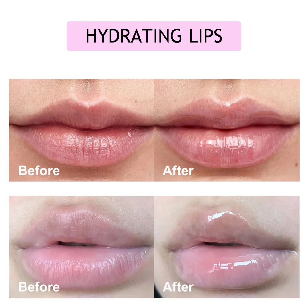 Batom hidratante de forma de morango Fade Lip Line Bálsamo impermeável Pele morta Brilho labial natural, cosméticos para mulheres