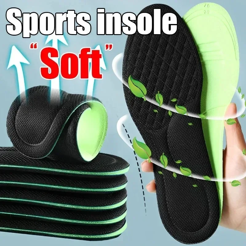 Memory Foam Insoles for Shoes Men Women Soft Deodorant Absorb-Sweat Massage Sport Insole Feet Orthopedic Shoe Sole Running