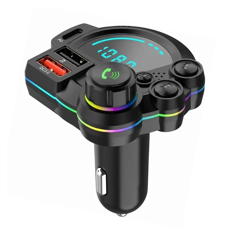 

Bluetooth-compatible FM Transmitter MP3 Player Handsfree Car USB Charging Adapter