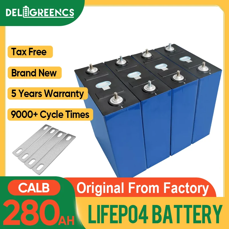 3.2V 280Ah Lifepo4 Rechargeable Prismatic Batteries Original Brand New CALB Cell For DIY Solar System RV Boat 4-16 PCS