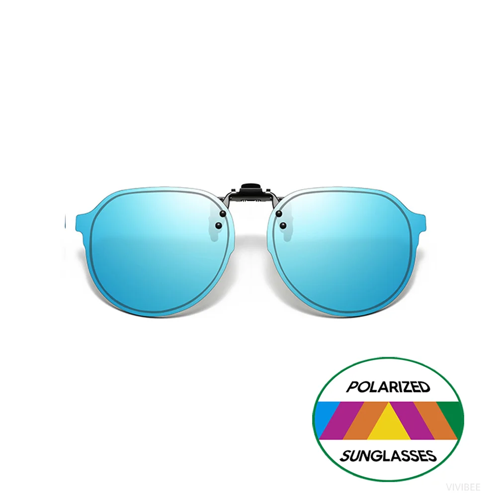 VIVIBEE Große polarisierte hochklappbare Sonnenbrille zum Aufstecken, Pilot UV400, blendfrei, Nachtsicht, Fahrbrille, Angelzubehör – Detail 16