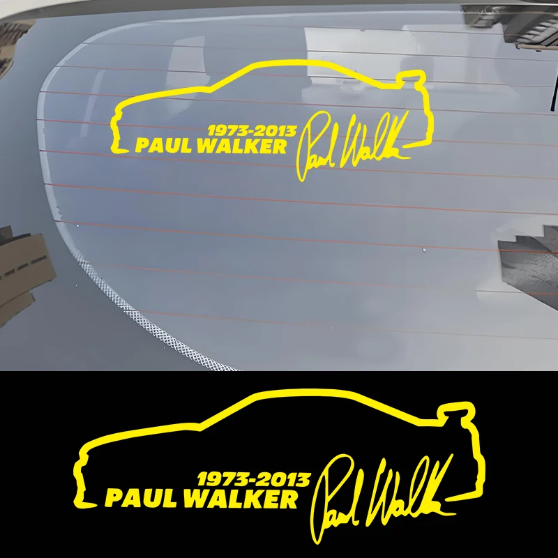 Car Sticker Vinyl 13*5cm Paul Walker Fast And Furious Fashion Reflective Sticker On Car Funny 3D Stickers Decals Car Styling