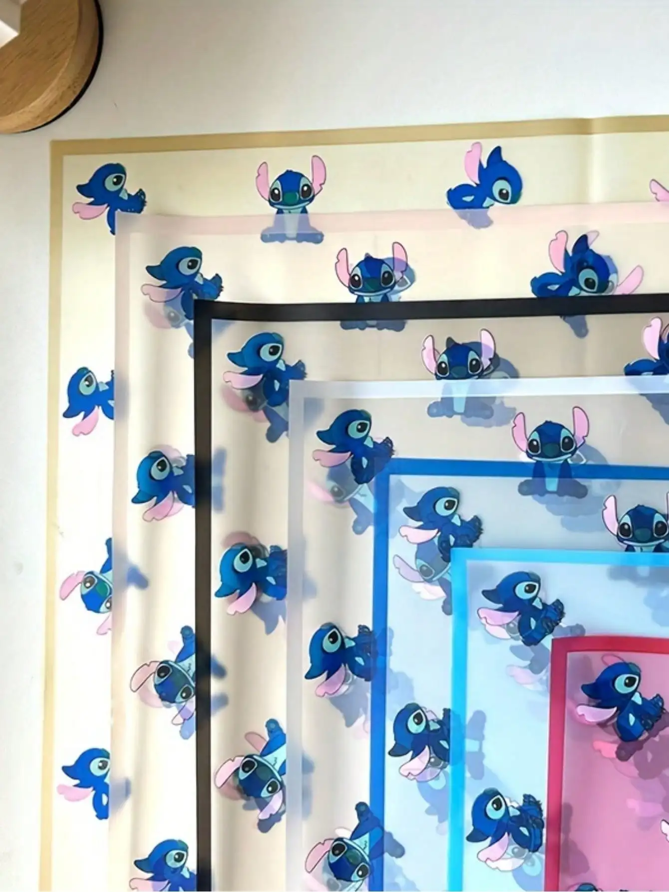 20 قطعة من ورق تغليف الكرتون الغرزة والملاك تصميم أزرق وردي لامع مثالي لتغليف الهدايا الاحتفالية لزينة الزهور #5