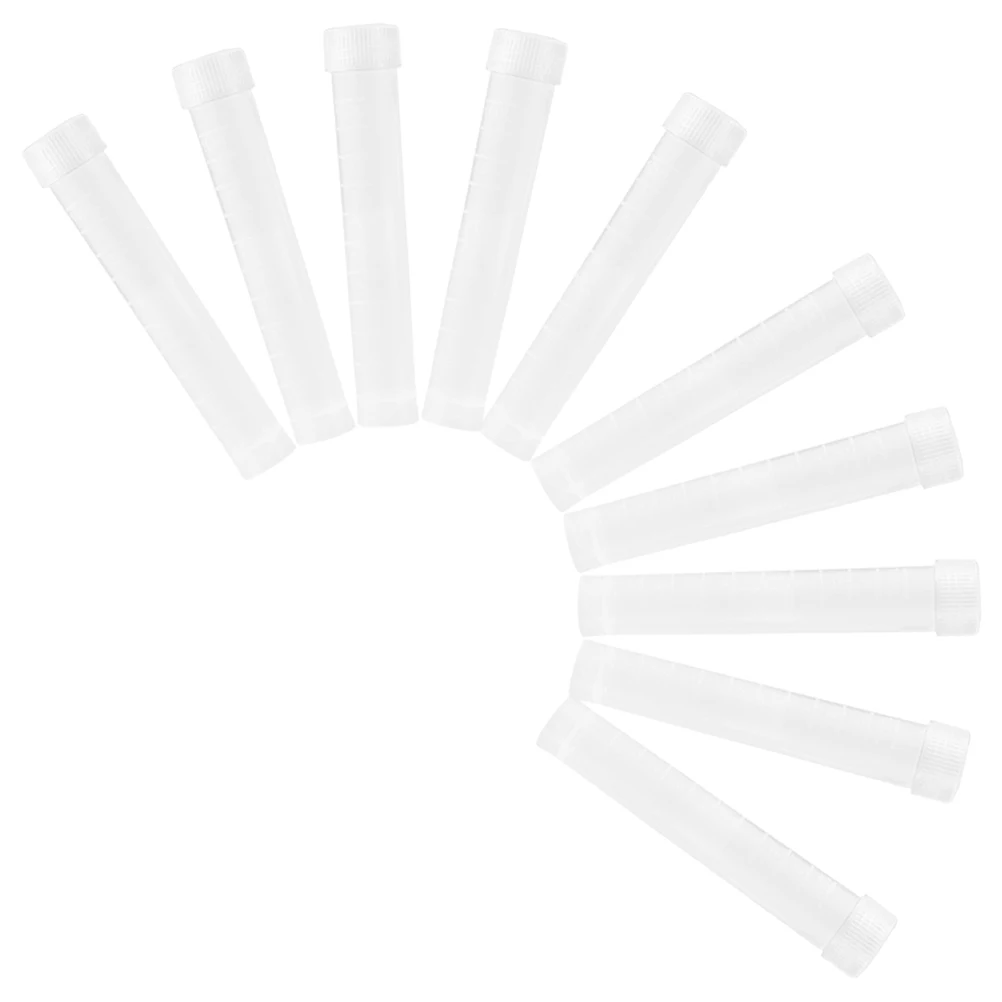 

10Pcs Cryotube Plastic Test Tubes 10Ml Sampling Tubes Storage Containers Small Vials Graduated Plastic Vials with Caps