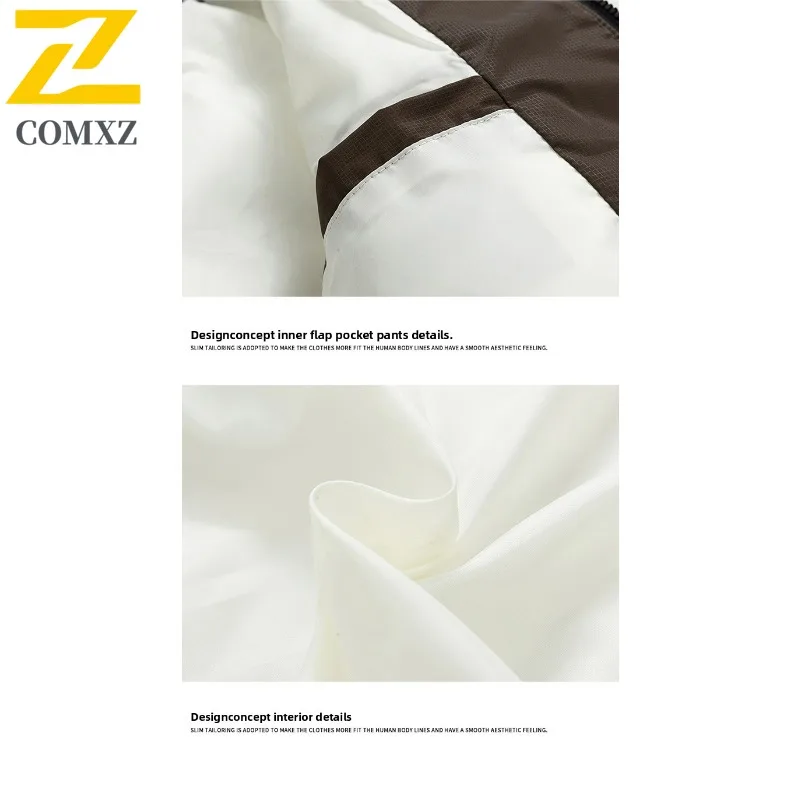 COMXZ الرجال سترة مبطنة بالقطن الكلاسيكية يندبروف مقاومة البرد التزلج التخييم الشتاء سترة الشارع مقنعين معطف الحشو الأنيق