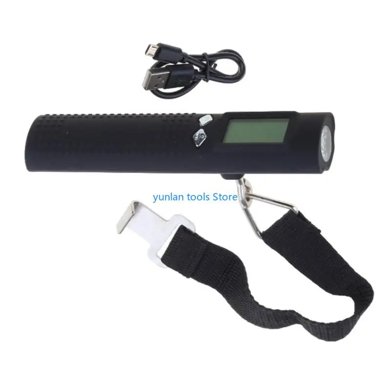 

50LB 110lb 50kg Portable Digital Hanging Luggage Weight Scale with 4 Units- kg/lbs-/oz/g & Flashlight Lightweight
