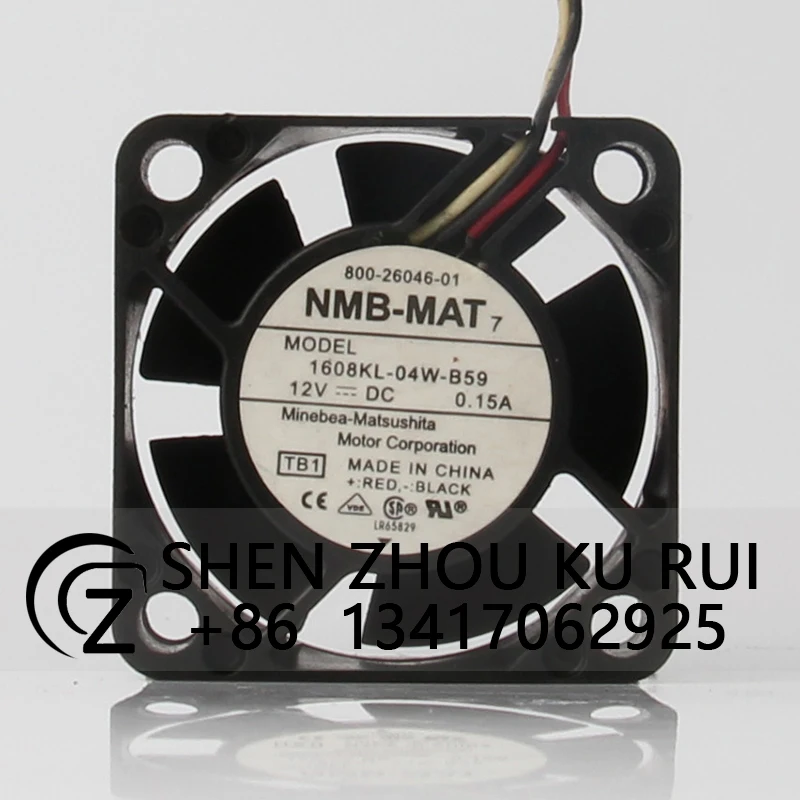 

1608KL-04W-B59 чехол вентилятор с двумя шарикоподшипниками для NMB 12V 0.15A источник питания шасси, инверторный охлаждающий вентилятор