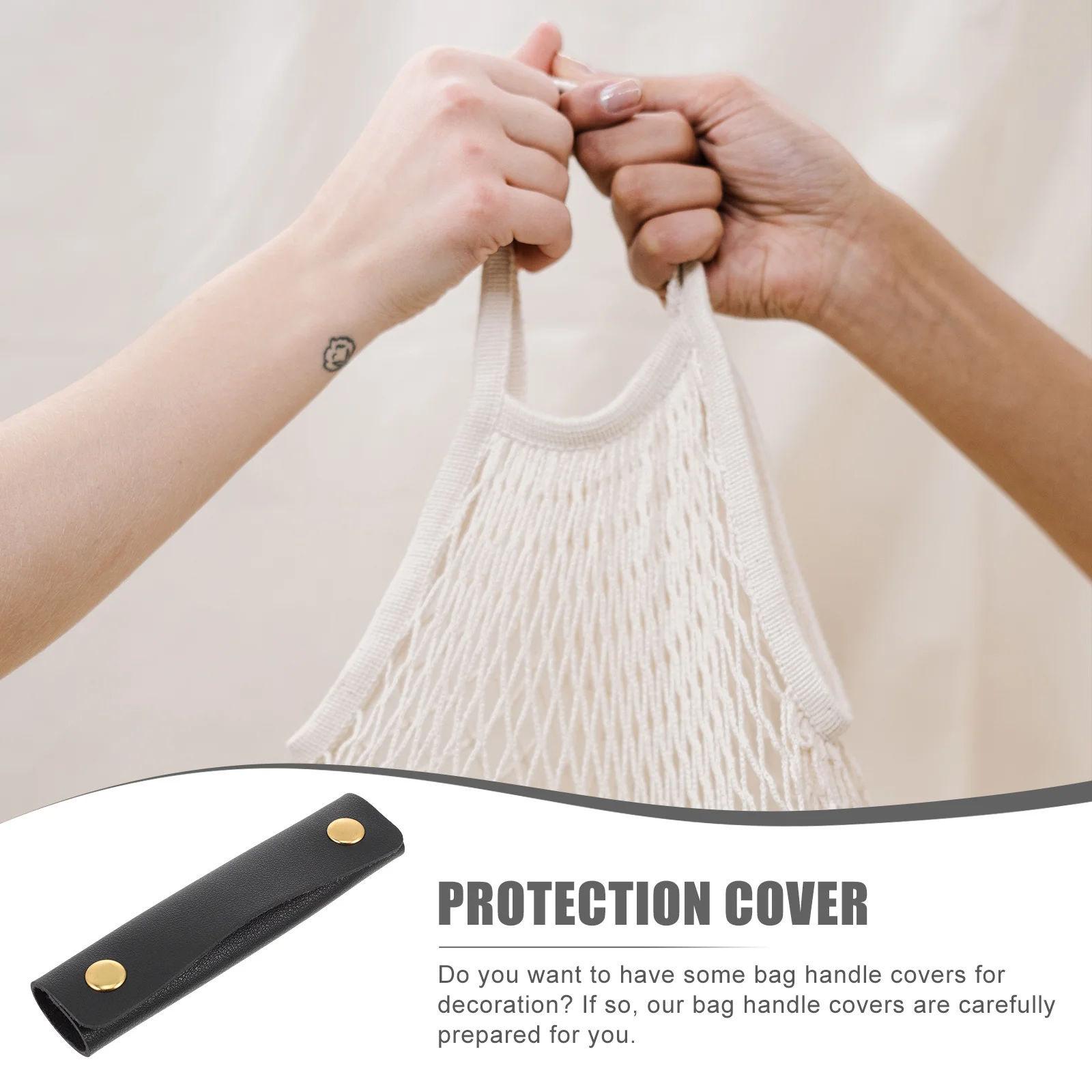 

Bag Handle Cover Soft Resilient Pu Protector For Luggage Grocery Carrier Durable Hand Grip Sleeve Teaching Equipment Accessory