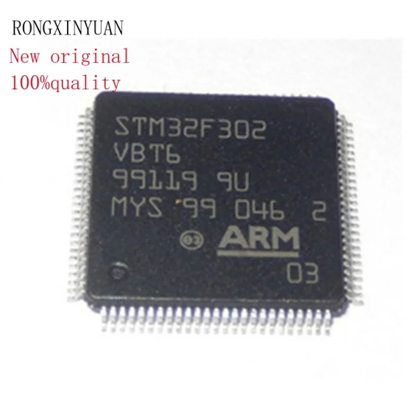 

5 шт., новые микросхемы STM32F302VBT6 STM32 STM32 STM32F302 2VB IC MCU 32 бит 128 Кб