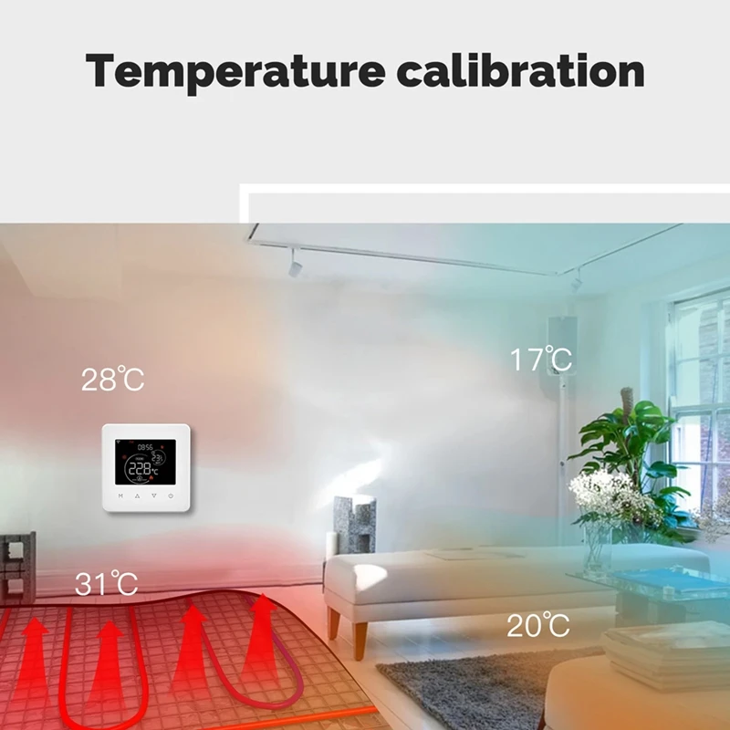 Tuya-Contrôleur de température Wifi ThermoandreRoom, eau, chauffage au sol électrique, bomicrophone à gaz, contrôle d'application pour Alexa