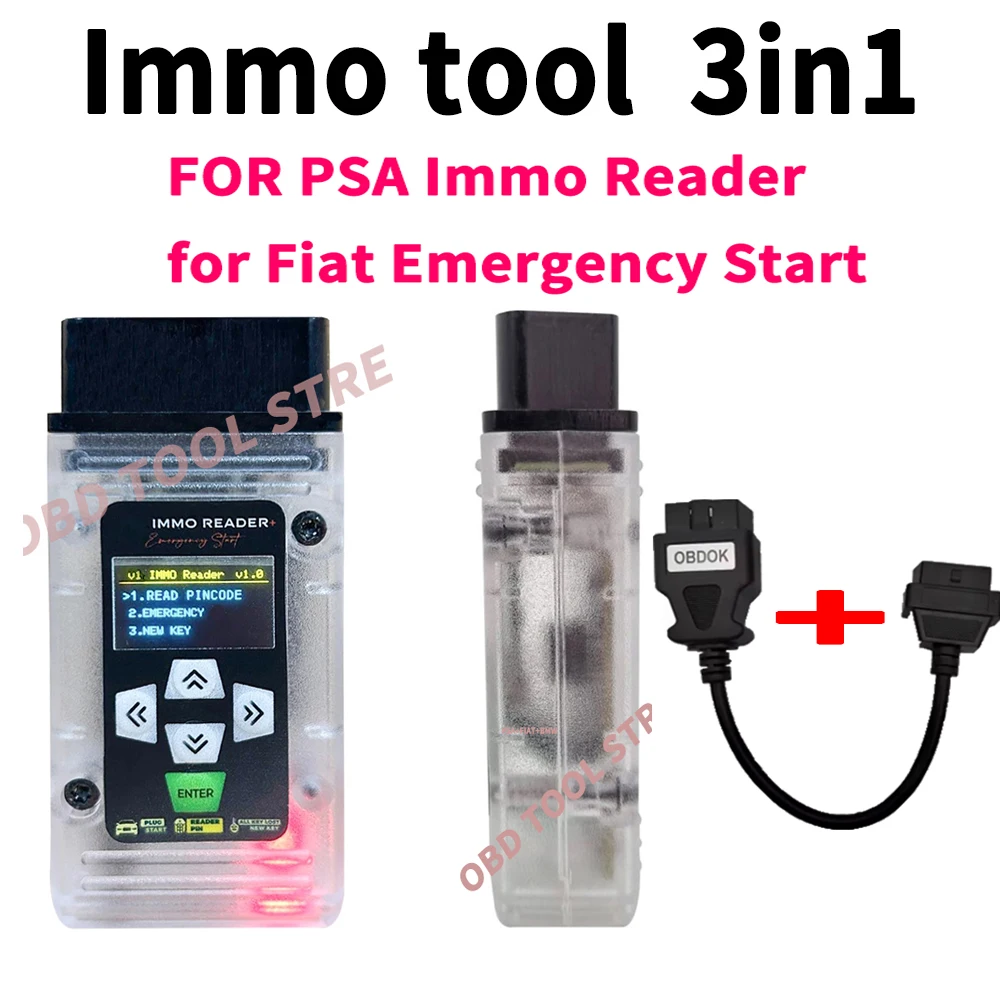 

Emergency Start for FIAT FOR PSA Immo Reader 3in1 FOR PSA for BMW Plug and Play Update Version 1.1 for BMW Force Ignition Tool