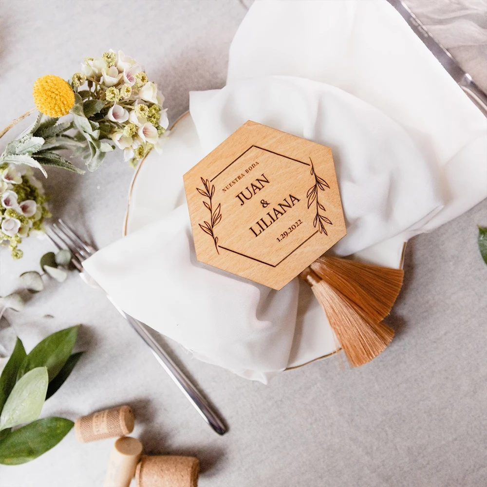 Place Cards Wedding Place Cards Laser Cut Name Custom Place Settings WOOD names Bridal Party Place Card Gift Tags Party Decor