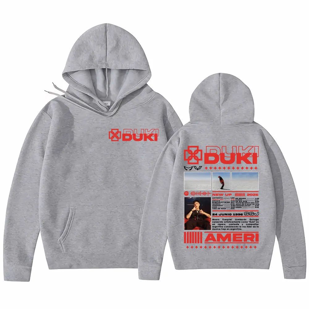 

Рэпер DUKI SSJ Ameri 2025, толстовки с турником для мужчин и женщин, модные готические толстовки с длинными рукавами в стиле хип-хоп, панк, пуловеры, уличная одежда