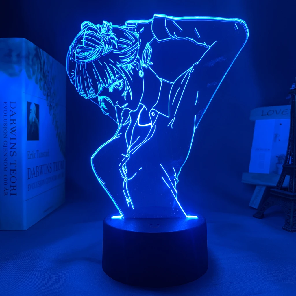 Blue Lock Anime Light Box MDF Wood Frame Laser Paper Cut Lightbox Led Nightlight for Bedroom Decor