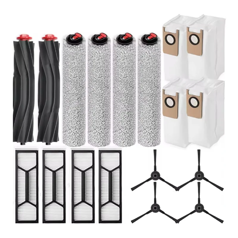 

18PCS For Eufy Omni S1 Pro/Omni S1 Vacuum Cleaner Spare Parts Vacuum Brush Hepa Filter Mop Cloth Dust Bag