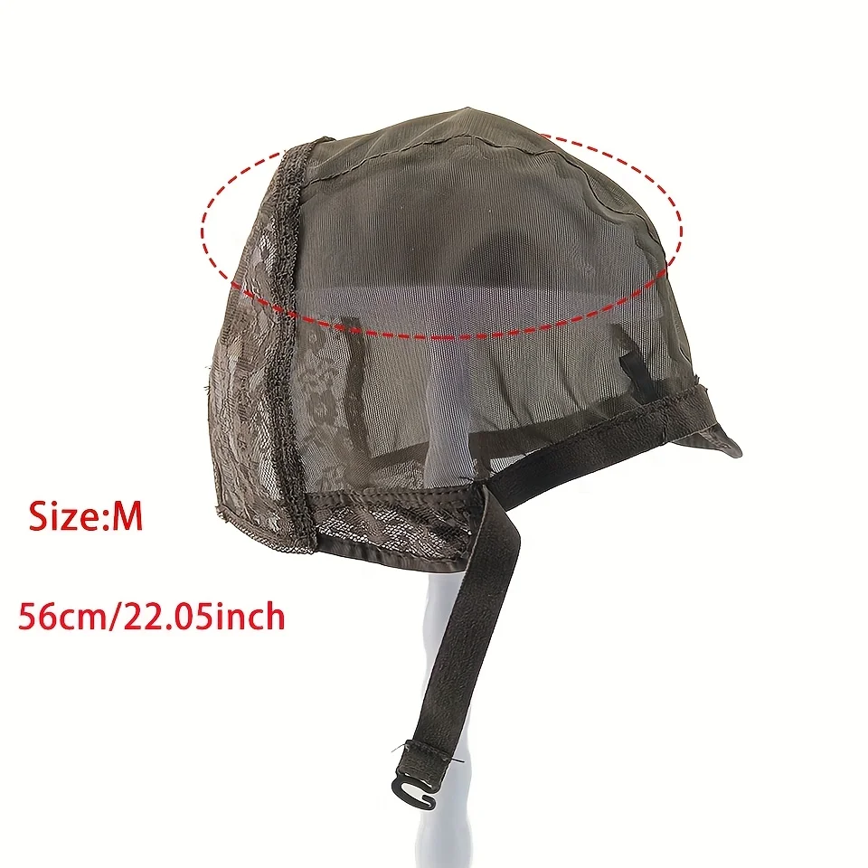 1 قطعة V جزء غطاء شعر مستعار النسيج غطاء شعر مستعار مع شريط مرن و 2 قطعة مشبك قابل للتعديل ، لصنع شعر مستعار وصلات شعر لحمة DIY بها بنفسك