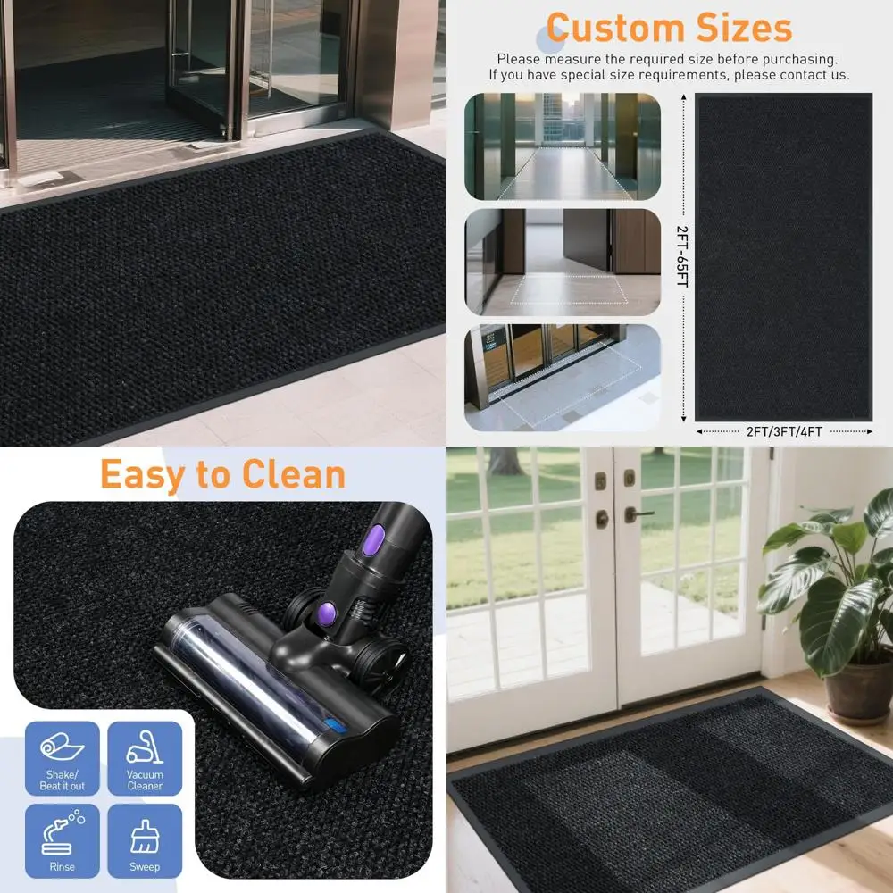 

Customizable Non-Slip Indoor/Outdoor Entrance Mat, 2ft x 10ft, Commercial Grade, Easy to Clean, Low Profile for Enhanced Tractio