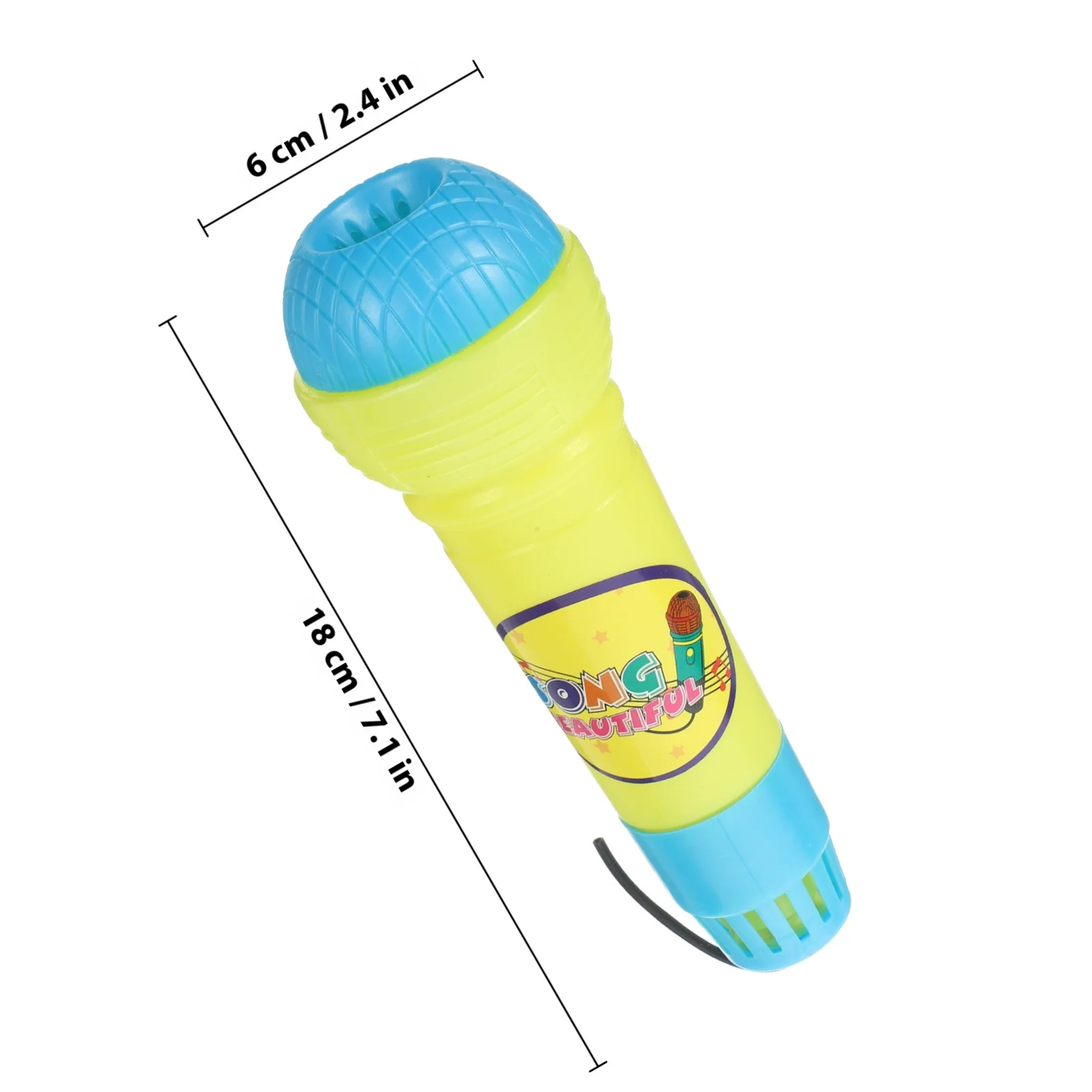 3 pçs plástico poderoso eco microfone brinquedos criativo design realista seguro material não-tóxico ideal para crianças presentes festas