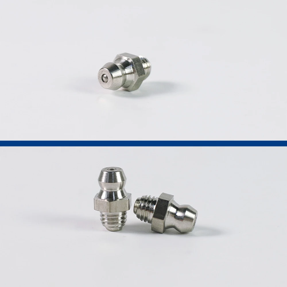 10/20PCS Stainless Steel Grease Nipple Straight Hydraulic Grease Nipple Male Thread Fitting For Auto Bearings Accessories