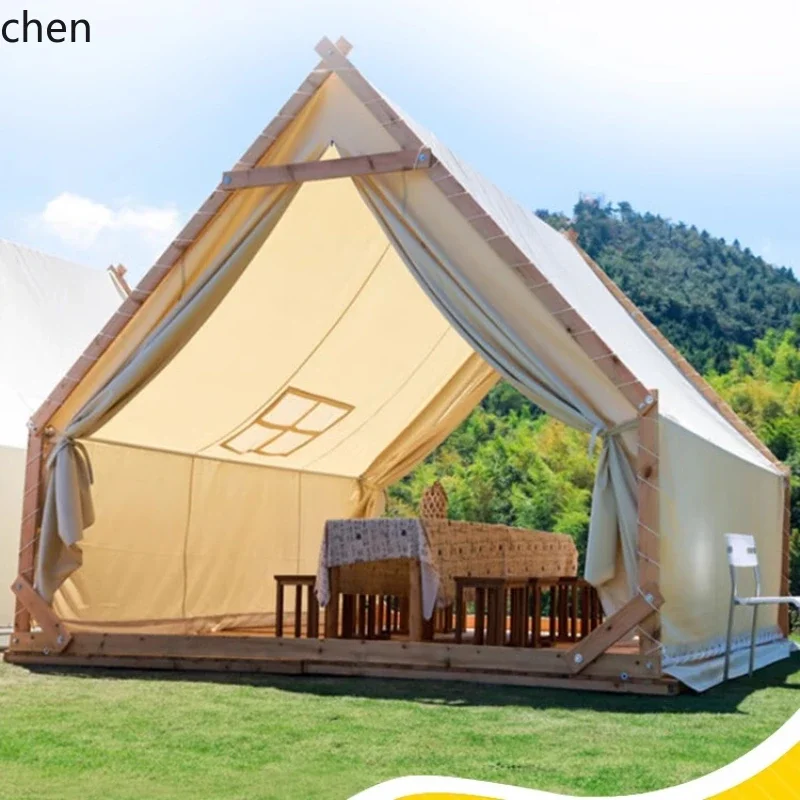 triangle tent rooftop dining scenic B & B hot pot barbecue rainproof hut starry sky camping tent