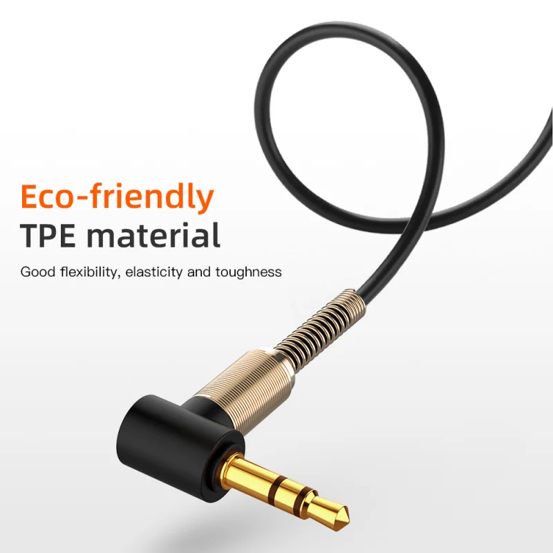 Audio 3.5Mm Jack Aux Audio Male To Female Elbow Extension Cable 90 Degree Right Angle Auxiliary Speaker Cable for Pc Headphone