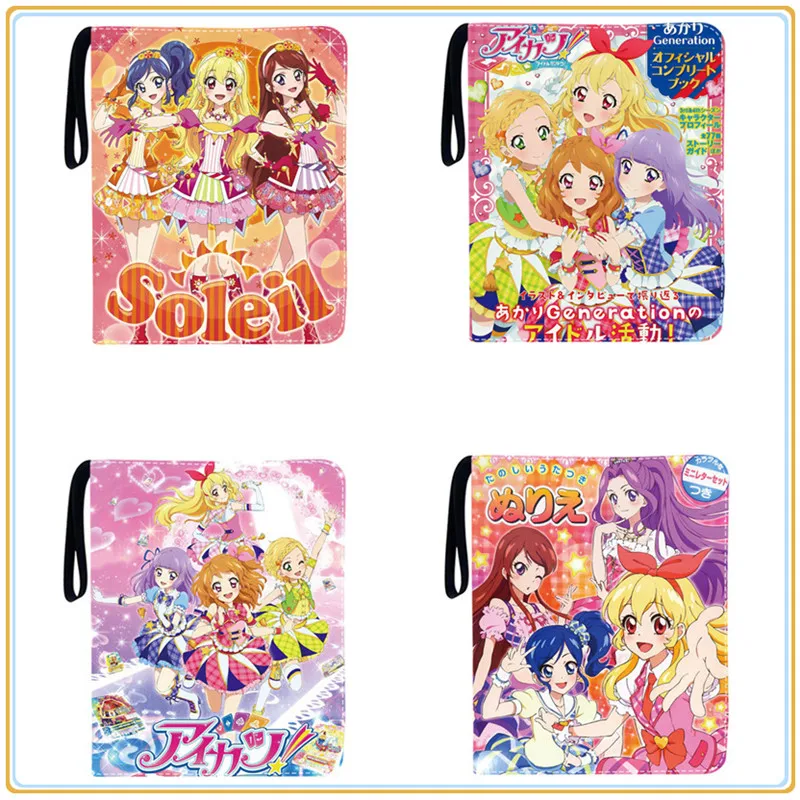 400/900pcs Aikatsu Card Album Book Folder 4/9 Card Slots Collections Zipper Double Pocket Zipper Card Binder Holder