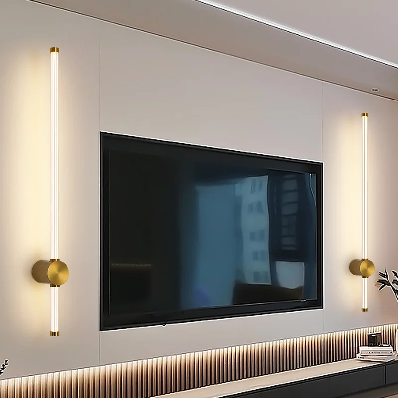 الحديثة وحدة إضاءة LED جداريّة مصباح شمعدانات جدارية النحاس الجدار ضوء الاكريليك عاكس الضوء إضاءة داخلية لغرفة المعيشة الممر تركيب المصابيح #6