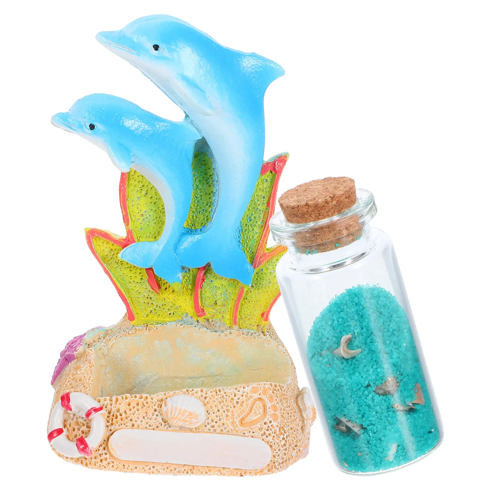 Aquarium Fish Dolphin - Dolphin Sculpture Drift Bottle Resin Sand