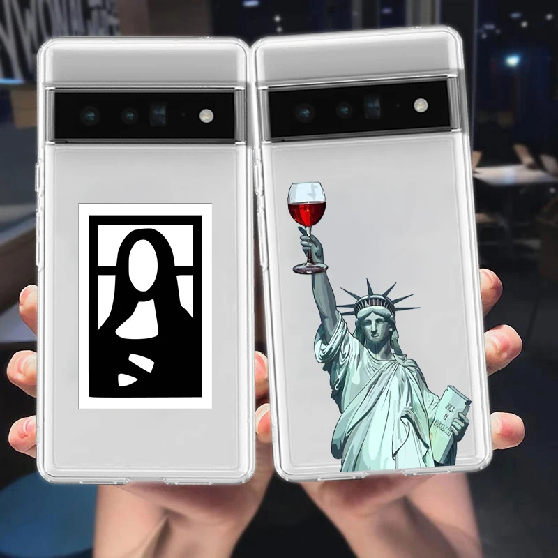 Funda para Teléfono Google Pixel 10 Pro 10A, Pixel 9 Pro XL, Pixel 8 Pro, 9A, 8A, 7A, 7, 6A, 6 Pro, Diseño Artístico, Estética, David, Mona Lisa