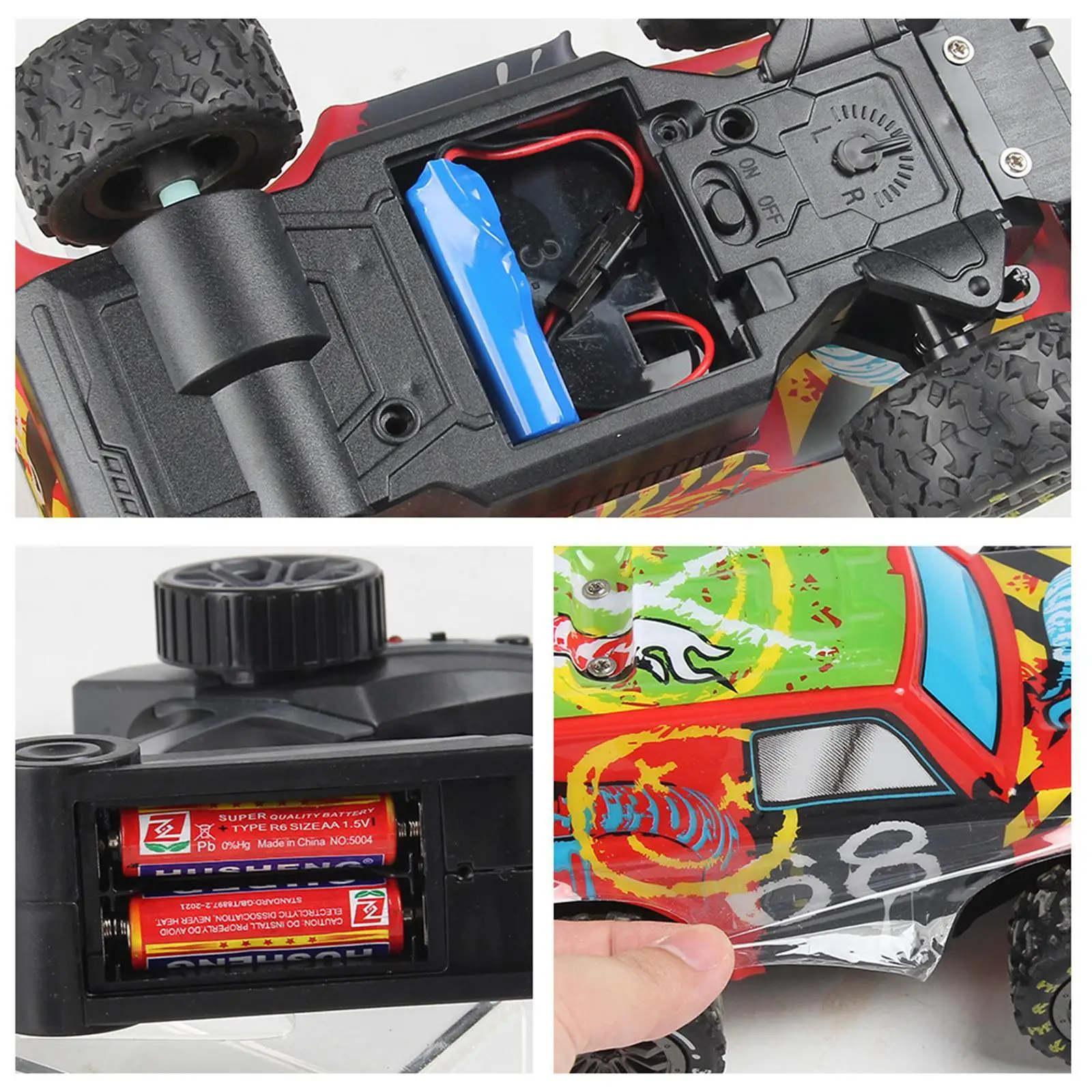 Remote Control Car RC Truck Toy Remote Control Vehicle Toy Charging Cable 4WD