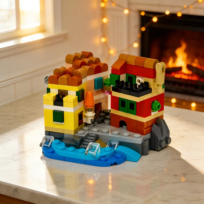 

197 шт. MOC мини итальянские значки Ривьера, модель строительных блоков, архитектура, креативная идея, игрушки, образовательный рождественский подарок, детский кирпич