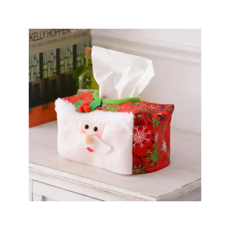 Christmas Tissue Box Cute Tissue Case Paper Towel Case Holder Office Kitchen Living Room Home Desktop Decor Napkin Paper Cover