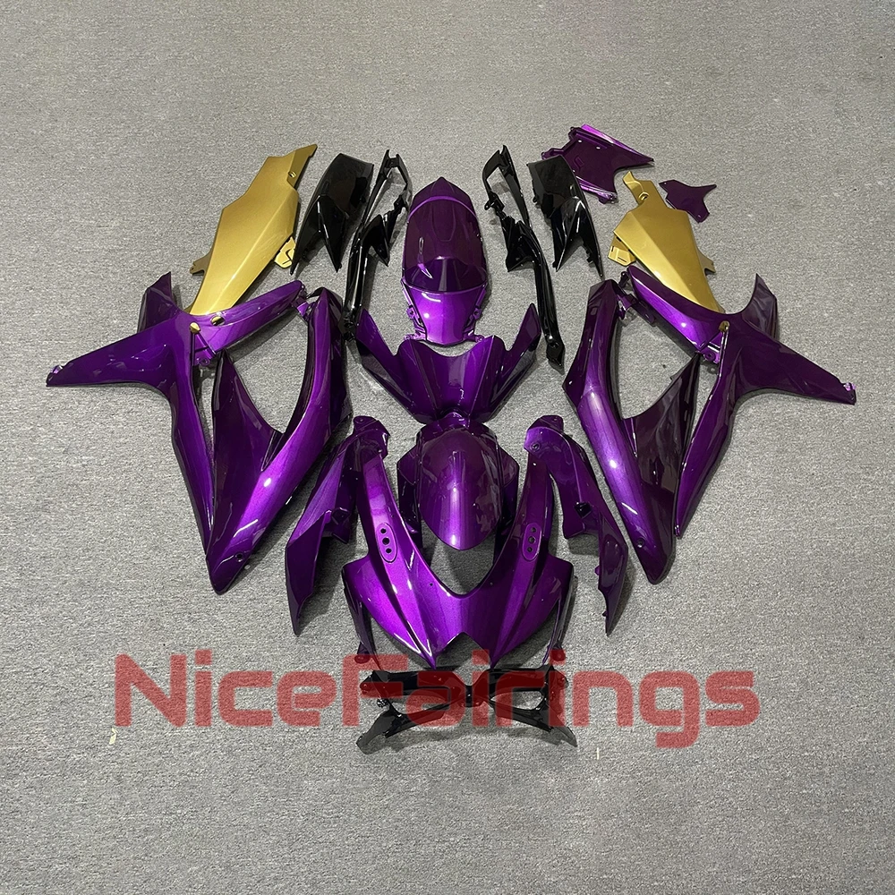GSXR600 GSXR750 2008 2009 2010 White Motorcycle Accessories Fairings for GSXR 600 750 08 09 10 Sportbike Body Set Fairing Kit
