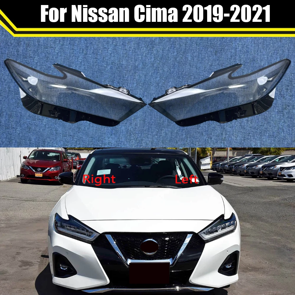 

For Nissan Cima 2019-2021 Auto Headlamp Shell Housing Lamp Light Case Car Front Headlight Lens Cover Lampshade Lampcover Caps