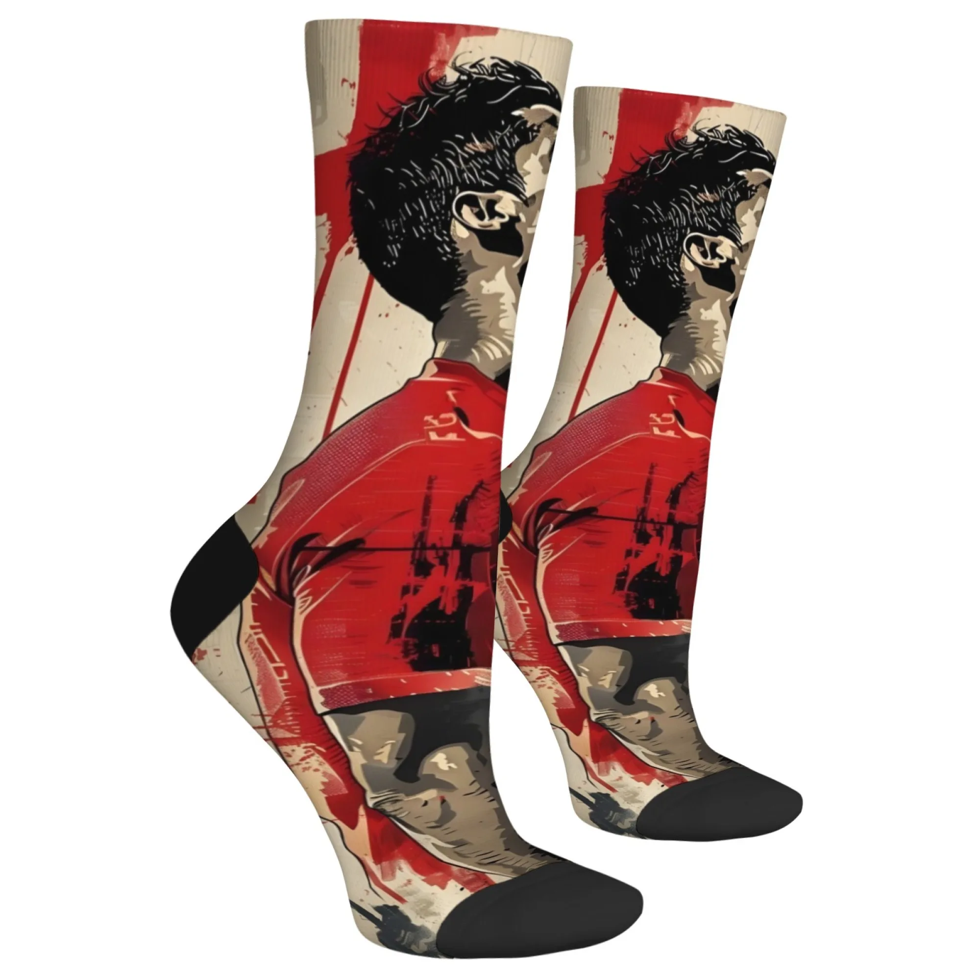 Calcetines de fútbol Superstar CR7 Cristiano Ronaldo Unisex estilo Harajuku calcetines transpirables suaves y cómodos novedad calcetines divertidos regalo