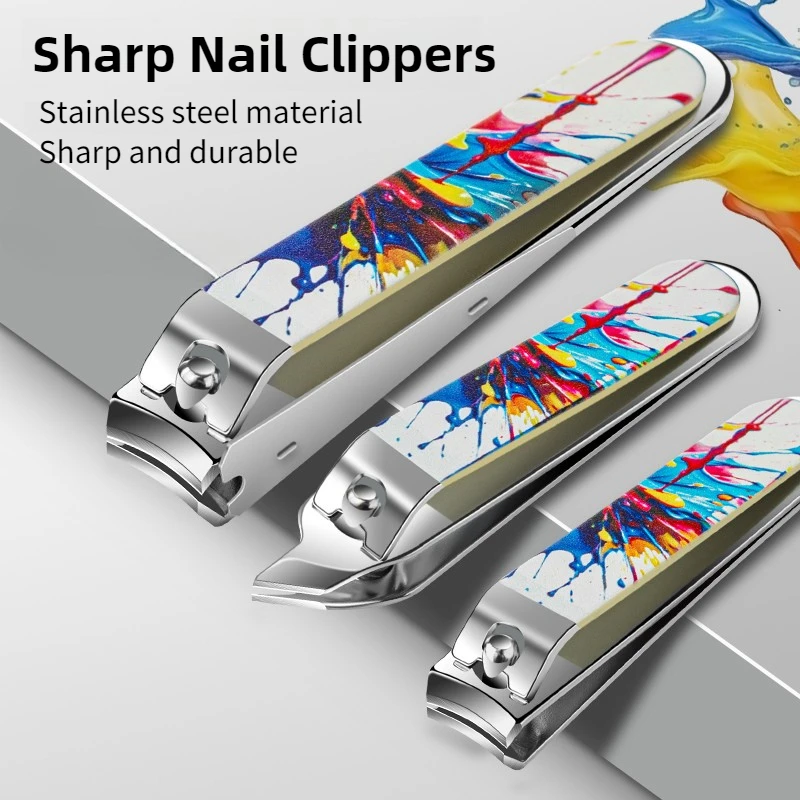 Conjunto clássico de cortador de unhas de aço inoxidável de 5/10 peças com saco de armazenamento PU, kit de preparação de unhas sem perfume, borda de lâmina côncava f