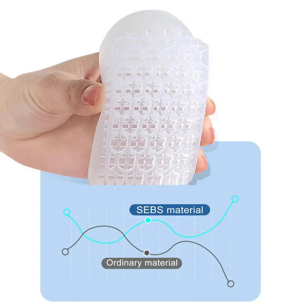 Heel Pads for Heel Pain Relief 2 Pairs Heavy Duty Heel Cups for Pain Relief Shock Absorption Support Pads Honeycomb Design Soft