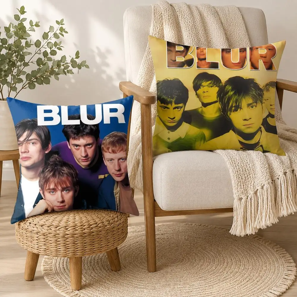 B-Blur ROCK Band Album Cushion Cover Square Decorative Throw Pillow 40x40cm For Sofa Bedroom Living Room Home Decor